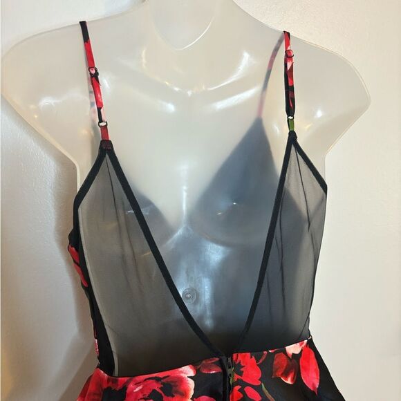 B. Smart Juniors Floral Rose Print Fit & Flare Mini Dress Size 1 - Picture 4 of 10